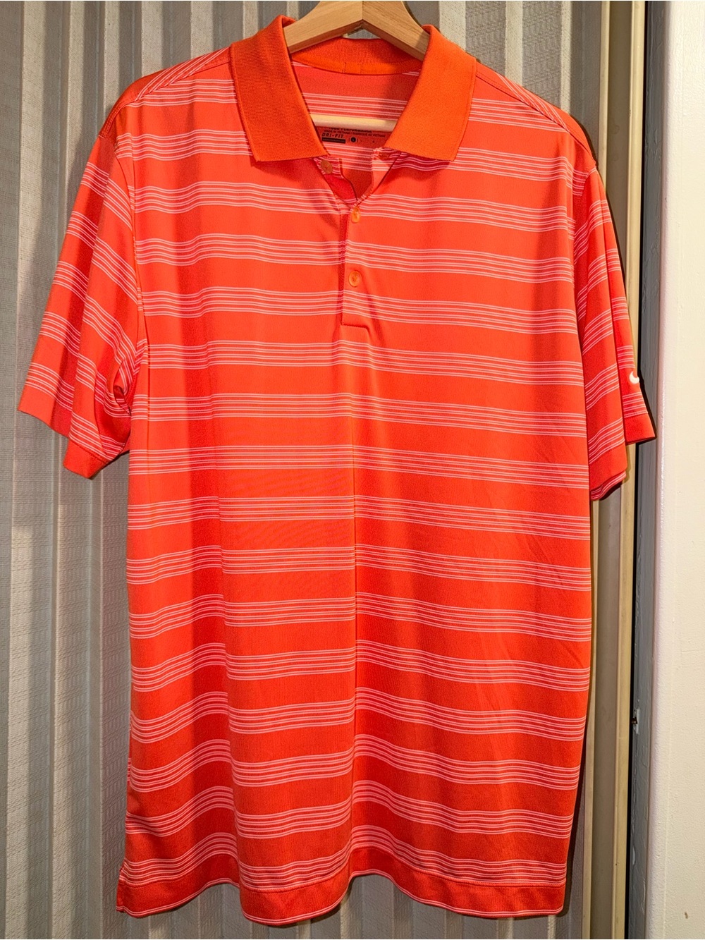 Nike Golf tour performance Coral Striped Men's Shirt